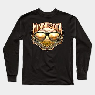 Minnesota Twins baseball diamond, sunny day vibes Long Sleeve T-Shirt